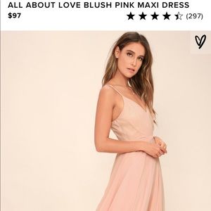 Lulus long blush dress